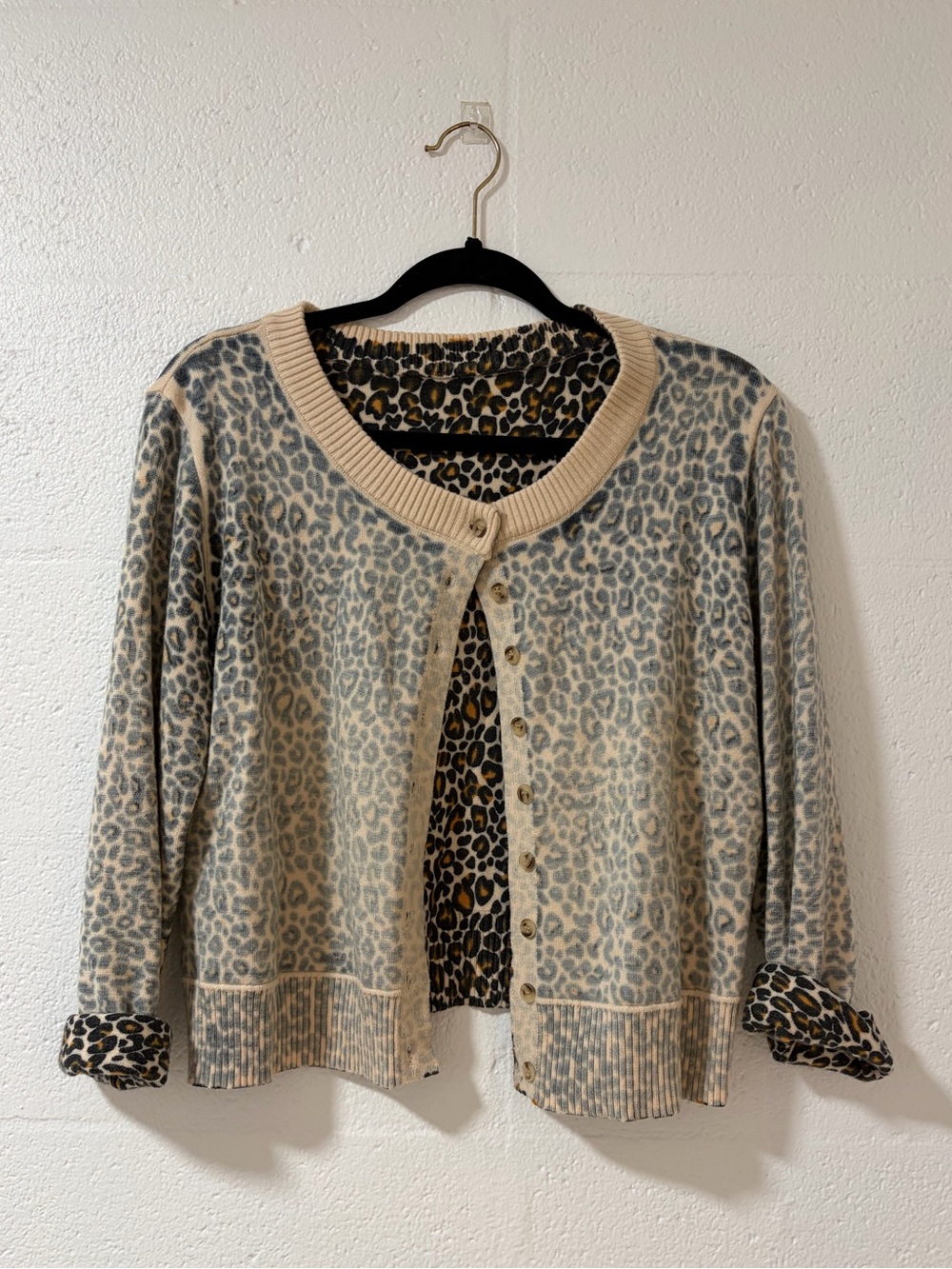 Leopard Button Up Sweater